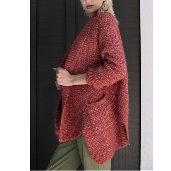 LAST Fired Brick Ultra Cozy Fuzzy Cardigan - Picture 4 of 8